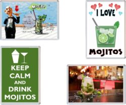 Mojito / Mojitos Cocktail - 4 PACK - Jumbo Fridge Magnet Souvenir Gift Present