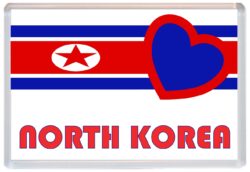 North Korea- Love North Korea/Korean Towns & Cities Flag - Jumbo Fridge Magnet Souvenir Gift Present
