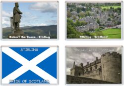 Stirling - Scotland - 4 PACK - Jumbo Fridge Magnet Souvenir Gift Present