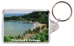 Trinidad & Tobago - Caribbean - Double Sided Large Keyring Key Fob Chain Ring Gift Present Souvenir A1