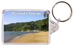 Trinidad & Tobago - Caribbean - Double Sided Large Keyring Key Fob Chain Ring Gift Present Souvenir A2