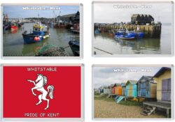 Whitstable - Kent - 4 PACK - Jumbo Fridge Magnet Souvenir Gift Present