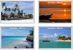 Zanzibar - Africa - 4 PACK - Jumbo Fridge Magnet Souvenir Gift Present