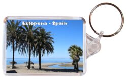Estepona - Costa del Sol - Spain - Double Sided Large Keyring Key Fob Chain Ring Gift Present Souvenir F1