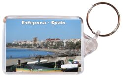 Estepona - Costa del Sol - Spain - Double Sided Large Keyring Key Fob Chain Ring Gift Present Souvenir F2