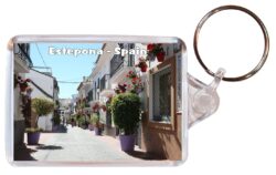 Estepona - Costa del Sol - Spain - Double Sided Large Keyring Key Fob Chain Ring Gift Present Souvenir F4
