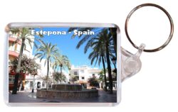 Estepona - Costa del Sol - Spain - Double Sided Large Keyring Key Fob Chain Ring Gift Present Souvenir F5