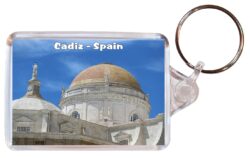 Cadiz - Costa de la Luz - Spain - Double Sided Large Keyring Key Fob Chain Ring Gift Present Souvenir F3