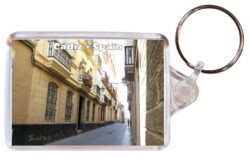 Cadiz - Costa de la Luz - Spain - Double Sided Large Keyring Key Fob Chain Ring Gift Present Souvenir F7