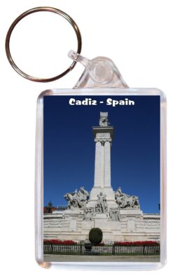 Cadiz - Costa de la Luz - Spain - Double Sided Large Keyring Key Fob Chain Ring Gift Present Souvenir F8