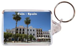 Coin - Spain - Double Sided Large Keyring Key Fob Chain Ring Gift Present Souvenir F1