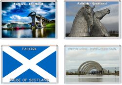 Falkirk - Scotland - 4 PACK - Jumbo Fridge Magnet Souvenir Gift Present