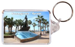Fuengirola - Costa del Sol - Spain - Double Sided Large Keyring Key Fob Chain Ring Gift Present Souvenir F5
