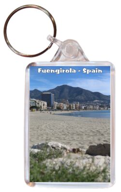Fuengirola - Costa del Sol - Spain - Double Sided Large Keyring Key Fob Chain Ring Gift Present Souvenir F7