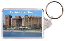 Fuengirola - Costa del Sol - Spain - Double Sided Large Keyring Key Fob Chain Ring Gift Present Souvenir F8