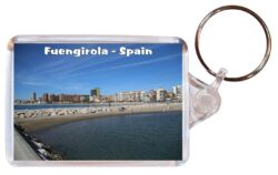 Fuengirola - Costa del Sol - Spain - Double Sided Large Keyring Key Fob Chain Ring Gift Present Souvenir F9