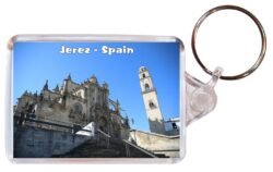 Jerez de la Frontera - Andalusia - Spain - Double Sided Large Keyring Key Fob Chain Ring Gift Present Souvenir F4