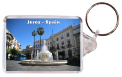 Jerez de la Frontera - Andalusia - Spain - Double Sided Large Keyring Key Fob Chain Ring Gift Present Souvenir F7