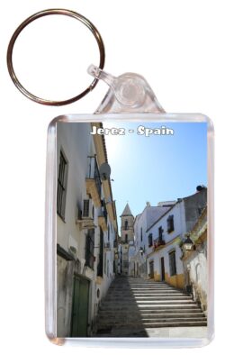 Jerez de la Frontera - Andalusia - Spain - Double Sided Large Keyring Key Fob Chain Ring Gift Present Souvenir F8