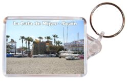 La Cala de Mijas - Costa del Sol - Spain - Double Sided Large Keyring Key Fob Chain Ring Gift Present Souvenir F1