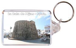 La Cala de Mijas - Costa del Sol - Spain - Double Sided Large Keyring Key Fob Chain Ring Gift Present Souvenir F2