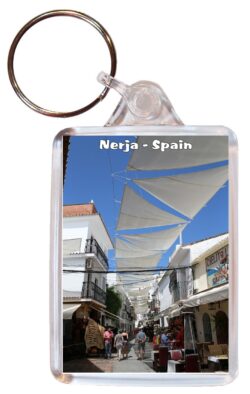 Nerja - Costa del Sol - Spain - Double Sided Large Keyring Key Fob Chain Ring Gift Present Souvenir F2