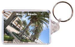 Nerja - Costa del Sol - Spain - Double Sided Large Keyring Key Fob Chain Ring Gift Present Souvenir F6