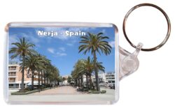 Nerja - Costa del Sol - Spain - Double Sided Large Keyring Key Fob Chain Ring Gift Present Souvenir F7