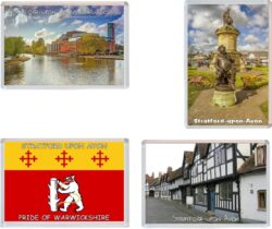 Stratford-upon-Avon - Warwickshire - 4 PACK - Jumbo Fridge Magnet Souvenir Gift Present