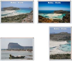 Balos Beach - Crete - Greece - 4 PACK - Jumbo Fridge Magnet Souvenir Gift Present
