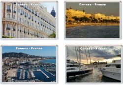 Cannes - France - 4 PACK - Jumbo Fridge Magnet Souvenir Gift Present
