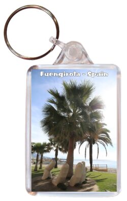 Fuengirola - Costa del Sol - Spain - Double Sided Large Keyring Key Fob Chain Ring Gift Present Souvenir F3
