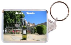 Jerez de la Frontera - Andalusia - Spain - Double Sided Large Keyring Key Fob Chain Ring Gift Present Souvenir F11