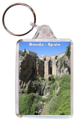 Ronda - Andalucia - Spain - Double Sided Large Keyring Key Fob Chain Ring Gift Present Souvenir F2