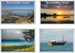 Sea of Galilee - Israel - 4 PACK - Jumbo Fridge Magnet Souvenir Gift Present