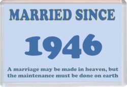 Married Since 1946 - Jumbo Fridge Magnet Souvenir Gift Present Wedding Anniversary