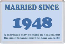 Married Since 1948 - Jumbo Fridge Magnet Souvenir Gift Present Wedding Anniversary