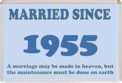Married Since 1955 - Jumbo Fridge Magnet Souvenir Gift Present Wedding Anniversary