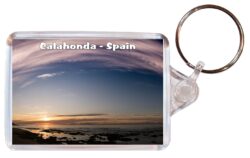 Calahonda - Costa del Sol - Spain - Double Sided Large Keyring Key Fob Chain Ring Gift Present Souvenir A4