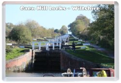 Caen Hill Locks - Devizes - Kennet & Avon Canal - Jumbo Fridge Magnet Souvenir Gift Present DE3
