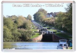 Caen Hill Locks - Devizes - Kennet & Avon Canal - Jumbo Fridge Magnet Souvenir Gift Present DE4