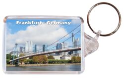 Frankfurt - Germany - Double Sided Large Keyring Key Fob Chain Ring Gift Present Souvenir G5