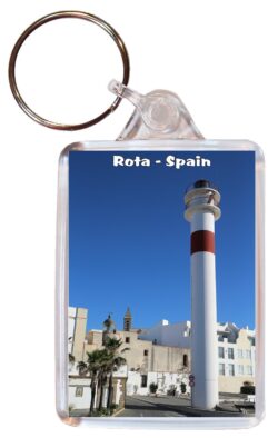 Rota - Andalucia - Spain - Double Sided Large Keyring Key Fob Chain Ring Gift Present Souvenir F1