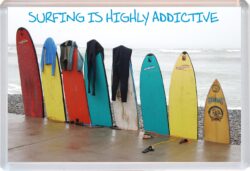 Surfing is Highly Addictive - Jumbo Fridge Magnet Souvenir Gift Present FU1