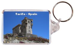Tarifa - Andalucia - Spain - Double Sided Large Keyring Key Fob Chain Ring Gift Present Souvenir F1