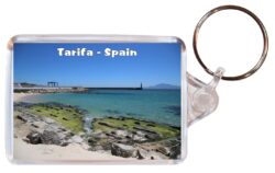Tarifa - Andalucia - Spain - Double Sided Large Keyring Key Fob Chain Ring Gift Present Souvenir F2