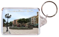 Torremolinos - Costa del Sol - Spain - Double Sided Large Keyring Key Fob Chain Ring Gift Present Souvenir F1