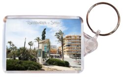 Torrevieja - Costa Blanca - Spain - Double Sided Large Keyring Key Fob Chain Ring Gift Present Souvenir DE1