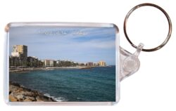 Torrevieja - Costa Blanca - Spain - Double Sided Large Keyring Key Fob Chain Ring Gift Present Souvenir DE2