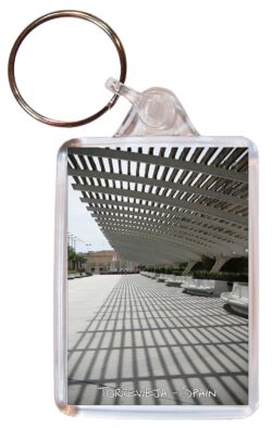 Torrevieja - Costa Blanca - Spain - Double Sided Large Keyring Key Fob Chain Ring Gift Present Souvenir DE3